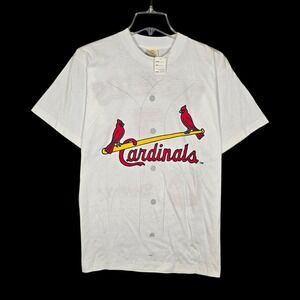 Vintage St Louis Cardinals T-Shirt Mens Medium Delino DeShields #7 Deadstock 90s
